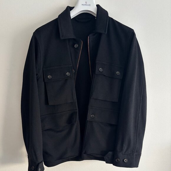 President's Loro Piana Rain System Black Wool Salvation Field Jacket - Medium - Picture 3 of 16